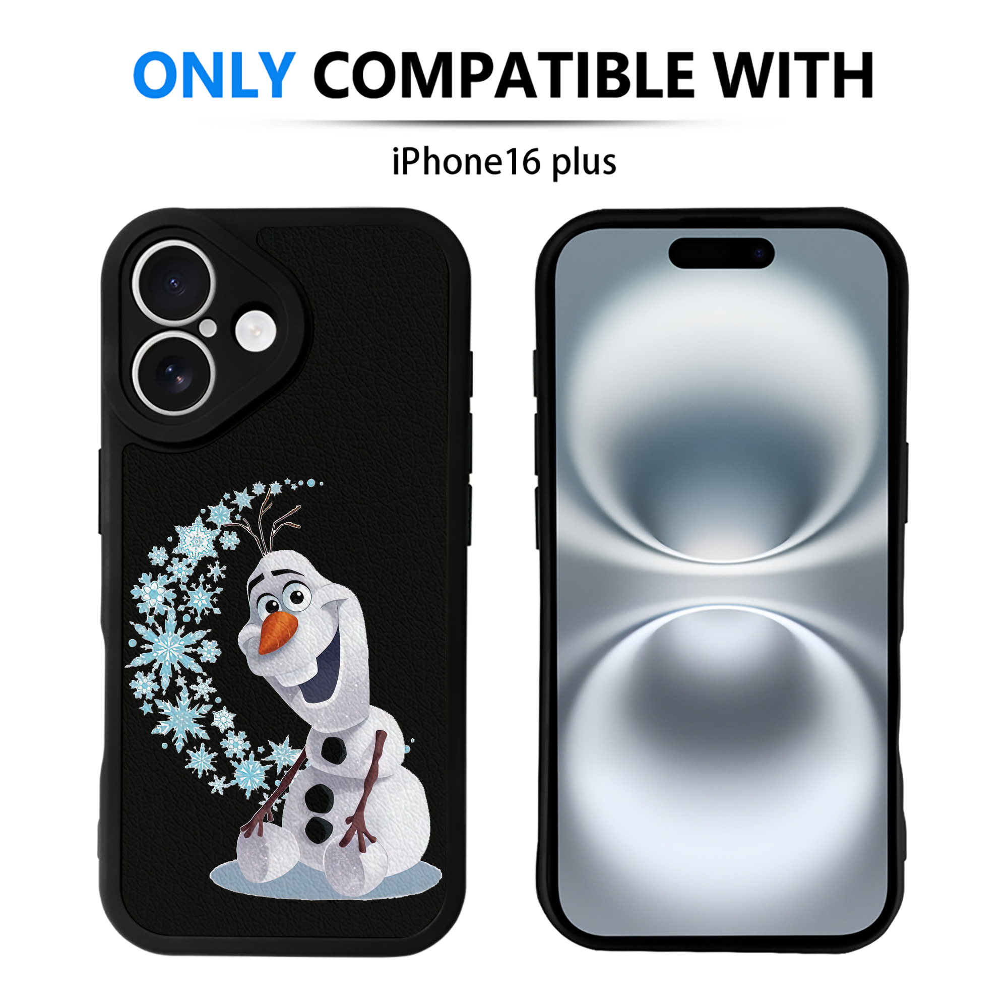 （画像用） アナと雪の女王 アンナ エルサ Frozen Anna Elsa 【iPhone 16シリーズ対応】シリコンスマホケース（レザー調） 材質：シリコン